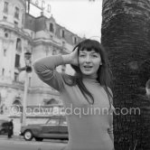 Juliette Gréco in front of the Hotel Negresco. Nice 1953. - Photo by Edward Quinn