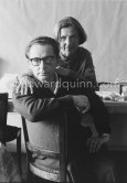 Hans Hartung and his wife Anna Eva Bergman at their apartment, Promenade des Anglais, Nice 1961. - Photo by Edward Quinn