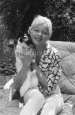English actress Vanda Hudson and her cat. Juan-les-Pins 1959. - Photo by Edward Quinn