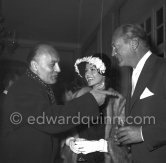 Charles Boyer, Curd Jürgens and Eva Bartok. Cannes Film Festival 1957. - Photo by Edward Quinn