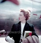 Deborah Kerr, Nice Airport 1954. - Photo by Edward Quinn