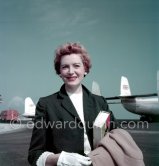 Deborah Kerr, Nice Airport 1954. - Photo by Edward Quinn