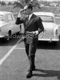 Prince Karim Khan. Cannes 1958. - Photo by Edward Quinn
