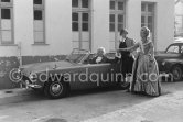 Actors of "La Fayette". Nice 1961. Car: 1960 or 61 Sunbeam Alpine Series II - Photo by Edward Quinn