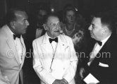 Somerset Maugham and Noel Coward (left) at the UN Refugees children charity gala at the Sporting d’Eté, Monte Carlo 1954. - Photo by Edward Quinn