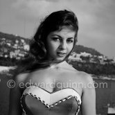 Michèle Mercier, French actress from Nice, star of the "Angélique, Marquise des Anges" movies Nice 1957. - Photo by Edward Quinn