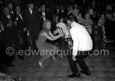 Melina Mercouri dances to the music of "Never on Sunday". Les Ambassadeurs, Cannes 1960. - Photo by Edward Quinn
