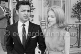 Sal Mineo and Jill Haworth. Cannes 1961. - Photo by Edward Quinn