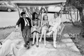 Sal Mineo, Jill Haworth, Danièle Gaubert and Charles Trenet. Cannes 1961. - Photo by Edward Quinn