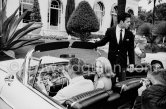 Sal Mineo, Jill Haworth and Charles Trenet in a Cadillac. Cannes 1961. Car: Cadillac 1958 Eldorado Biarritz Convertible Style 6267SX - Photo by Edward Quinn