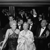 Kim Novak and Michèle Morgan. Gala evening, Cannes Film Festival 1956. - Photo by Edward Quinn