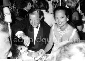 Merle Oberon and Stavros Niarchos. Gala at Sporting d’Eté. Monte Carlo 1959. - Photo by Edward Quinn
