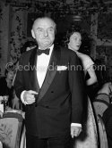 Sir Duncan Orr–Lewis, successful Canadian businessman, and his wife, "Bal de la Rose" gala dinner at the International Sporting Club in Monte Carlo 1956. - Photo by Edward Quinn