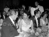 Marcel Pagnol, Jury President of the Cannes Film Festival and Dorothy Dandridge. On the right Cannes Festival founder and president Robert Favre Le Bret. Cannes 1955. - Photo by Edward Quinn