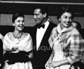 Lilo Pulver, Carlos Thompson, Lili Palmer. Cannes 1958. - Photo by Edward Quinn