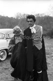 Edmund Purdom. Filming of "La Fayette". Nice 1961. - Photo by Edward Quinn