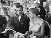 Dominican diplomat-playboy Porfirio Rubirosa with his fifth and last wife Odile Rodin, French actress. Monte Carlo Summer Gala 1957. - Photo by Edward Quinn
