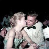 Romy Schneider, Karlheinz Böhm. Cannes Film Festival gala evening 1957. - Photo by Edward Quinn