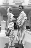 Two British stars at the Cannes Film Festival 1957: Richard Todd and Carole Lesley. - Photo by Edward Quinn