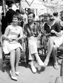 Rita Tushingham, director Tony Richardson and Dora Bryan. "A Taste of Honey". Cannes Film Festival 1962. - Photo by Edward Quinn