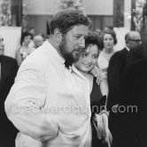 Peter Ustinov and his wife Suzanne Cloutier at the Red Cross Gala. Monte Carlo 1959. - Photo by Edward Quinn