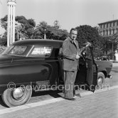Charles Vanel, French actor. Nice 1951. Car: Studebaker Coupé Starlight 1950. - Photo by Edward Quinn