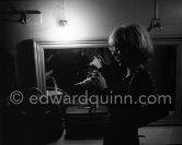 Sylvie Vartan before a concert in her wardrobe at Casino Municipal. Nice 1964. - Photo by Edward Quinn
