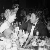 Ann Baxter and Orson Welles. Cannes 1953. - Photo by Edward Quinn