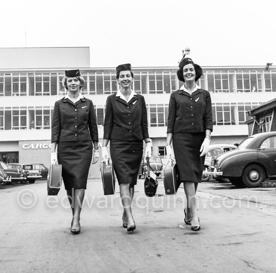 Air Lingus stewardesses. Dublin Airport 1963. - Photo by Edward Quinn