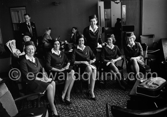 Air Lingus stewardesses. Dublin Airport 1963. - Photo by Edward Quinn