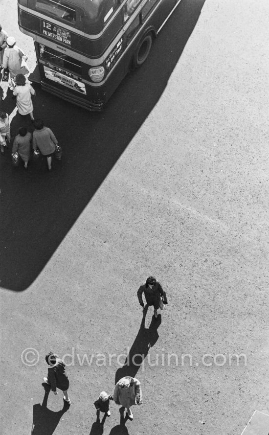 View from Nelson\'s Pillar (now demolished). Dublin 1963. - Photo by Edward Quinn