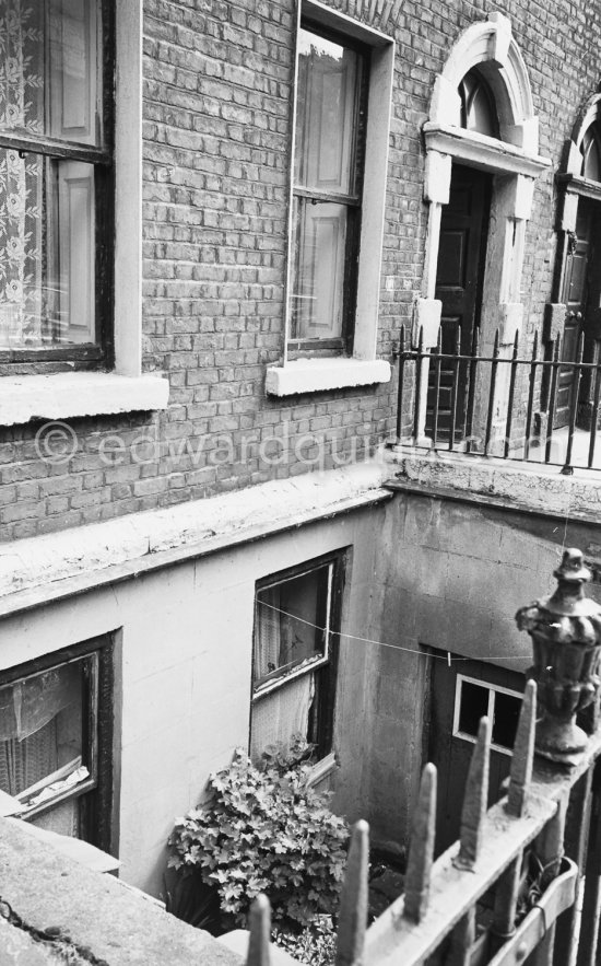 No 7 Eccles Street. Leopold Bloom's house and St George's Church, Ulysses, James Joyce Dublin 1963. - Photo by Edward Quinn
