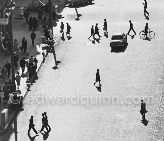 O\'Connell Street. View from Nelson\'s Pillar (demolished 8 March 1966). Dublin 1963. - Photo by Edward Quinn