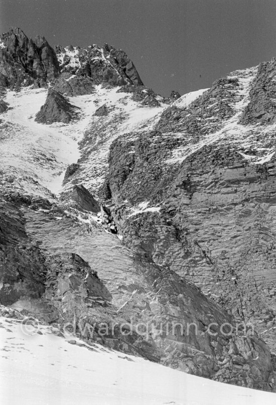 March 4, 1954: USAAF C-47A 42-24096 struck a mountain near Saint-Étienne-de-Tinée, France due to a navigation error, killing all 20 on board. Details: http://aviation-safety.net/database/record.php?id=19540304-3 - Photo by Edward Quinn