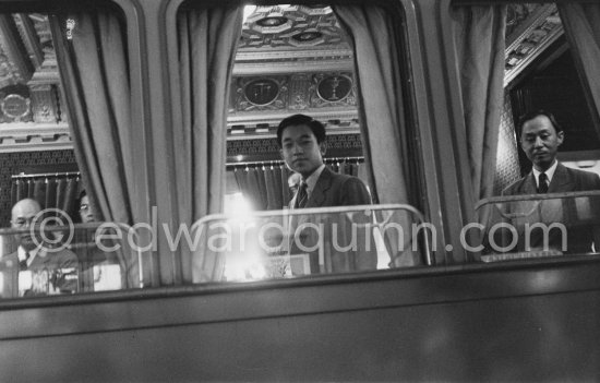 Prince Akihito, later Emperor of Japan. Nice train station 1953. - Photo by Edward Quinn