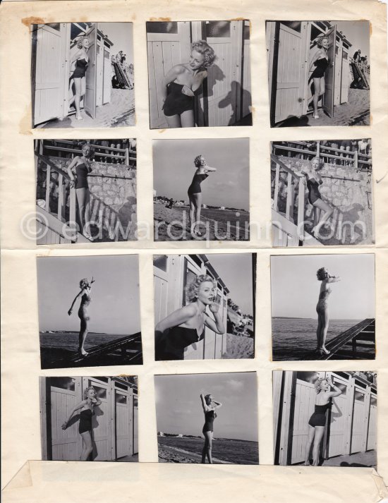 Almine Almon. Nice 1952. Contact prints. Photos from original negatives available. - Photo by Edward Quinn