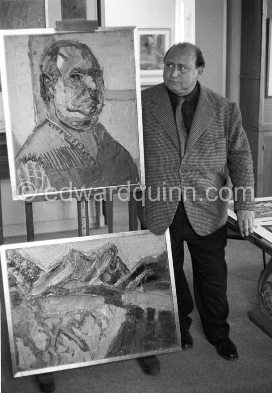 Pierre Ambrogiani. Exhibition, Nice 1960 - Photo by Edward Quinn