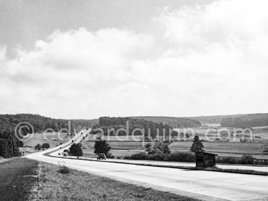 German Autobahn near Hannover 1953. - Photo by Edward Quinn