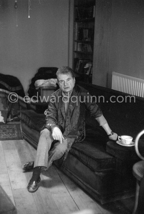 Francis Bacon at his Reece Mews home. London 1978. - Photo by Edward Quinn