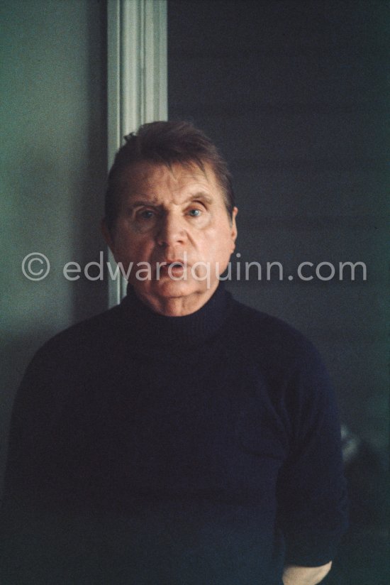 Francis Bacon at his Reece Mews studio. London 1978. - Photo by Edward Quinn