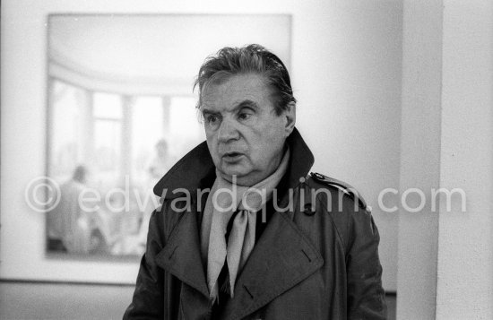 Francis Bacon at Marlborough Fine Art London 1981. - Photo by Edward Quinn