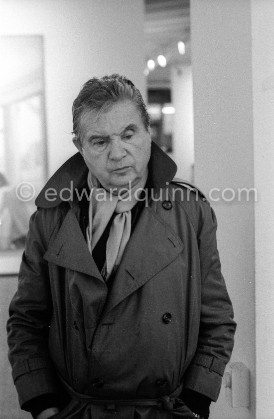 Francis Bacon at Marlborough Fine Art London 1981. - Photo by Edward Quinn