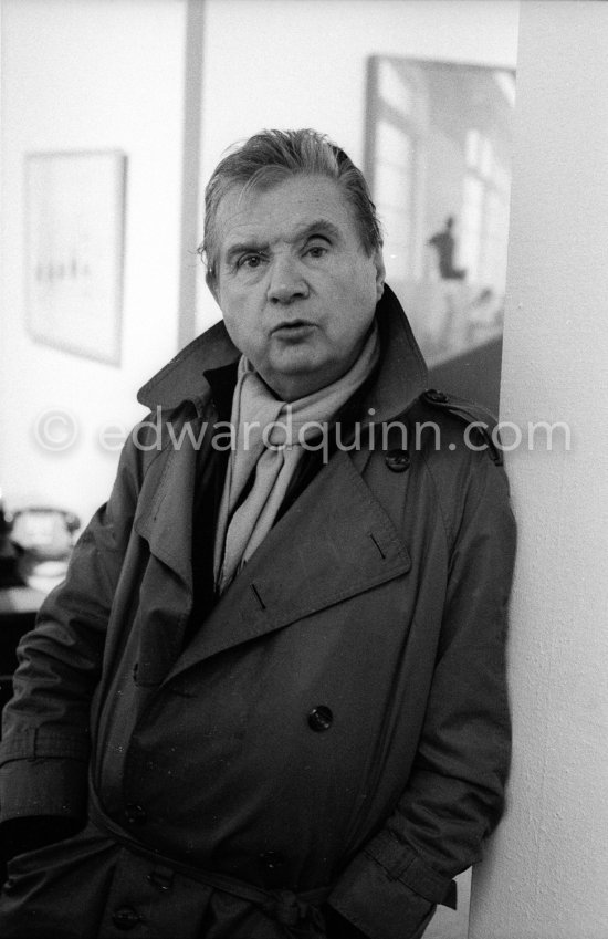 Francis Bacon at Marlborough Fine Art London 1981. - Photo by Edward Quinn