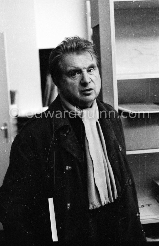 Francis Bacon at Marlborough Fine Art London 1981. - Photo by Edward Quinn