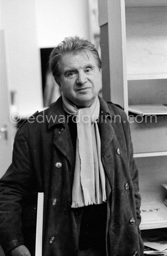 Francis Bacon at Marlborough Fine Art London 1981. - Photo by Edward Quinn