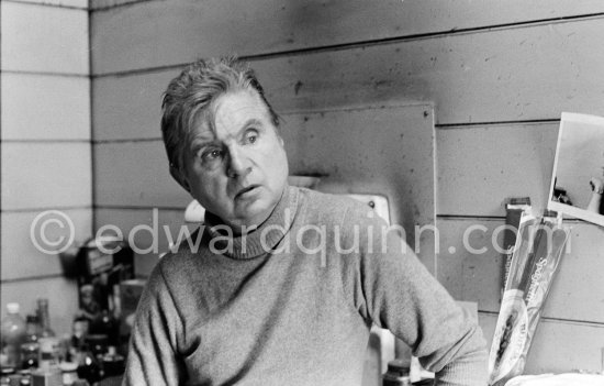 Francis Bacon at his Reece Mews kitchen. London 1978. - Photo by Edward Quinn