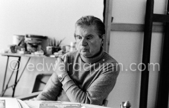 Francis Bacon at his studio in Paris, rue de Birague, 1979. - Photo by Edward Quinn