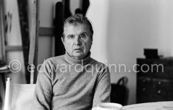 Francis Bacon at his studio in Paris, rue de Birague, 1979. - Photo by Edward Quinn