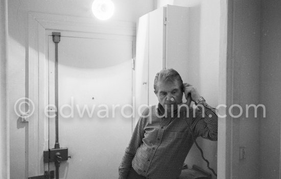 Francis Bacon at his studio in Paris, rue de Birague, 1979. - Photo by Edward Quinn