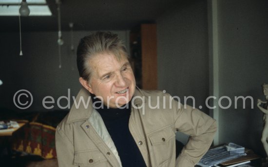 Francis Bacon at his Reece Mews home. London 1980. - Photo by Edward Quinn